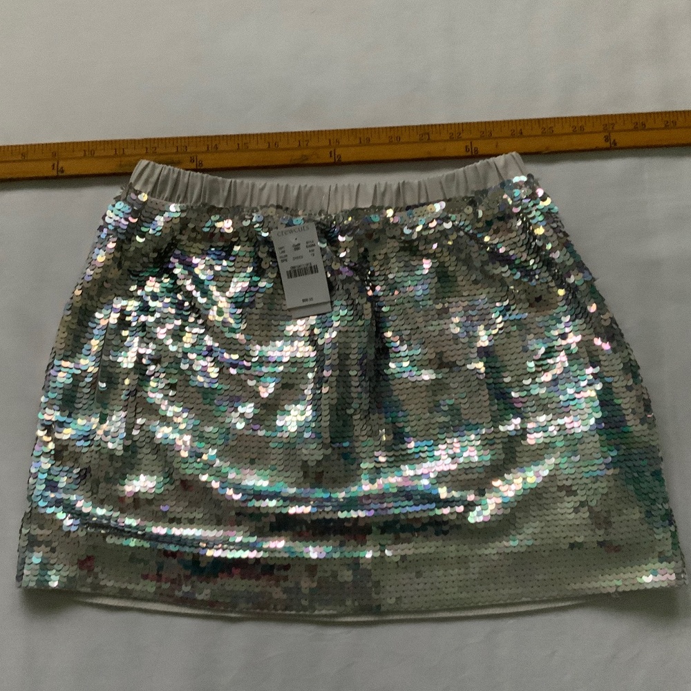 Sequin silver sparkle short skirt